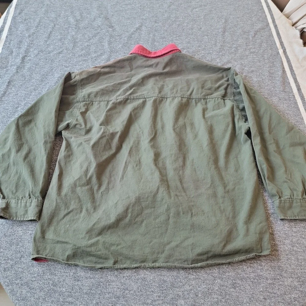 VTG Bon Homme Shirt Men's XL Paisley Colorblock Button Down Cotton Made‎ in USA